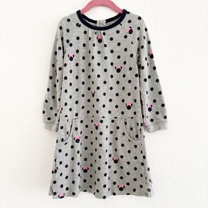 Disney Gap Girls Minnie Mouse Polka Dot Sweatshirt Dress Size 5
